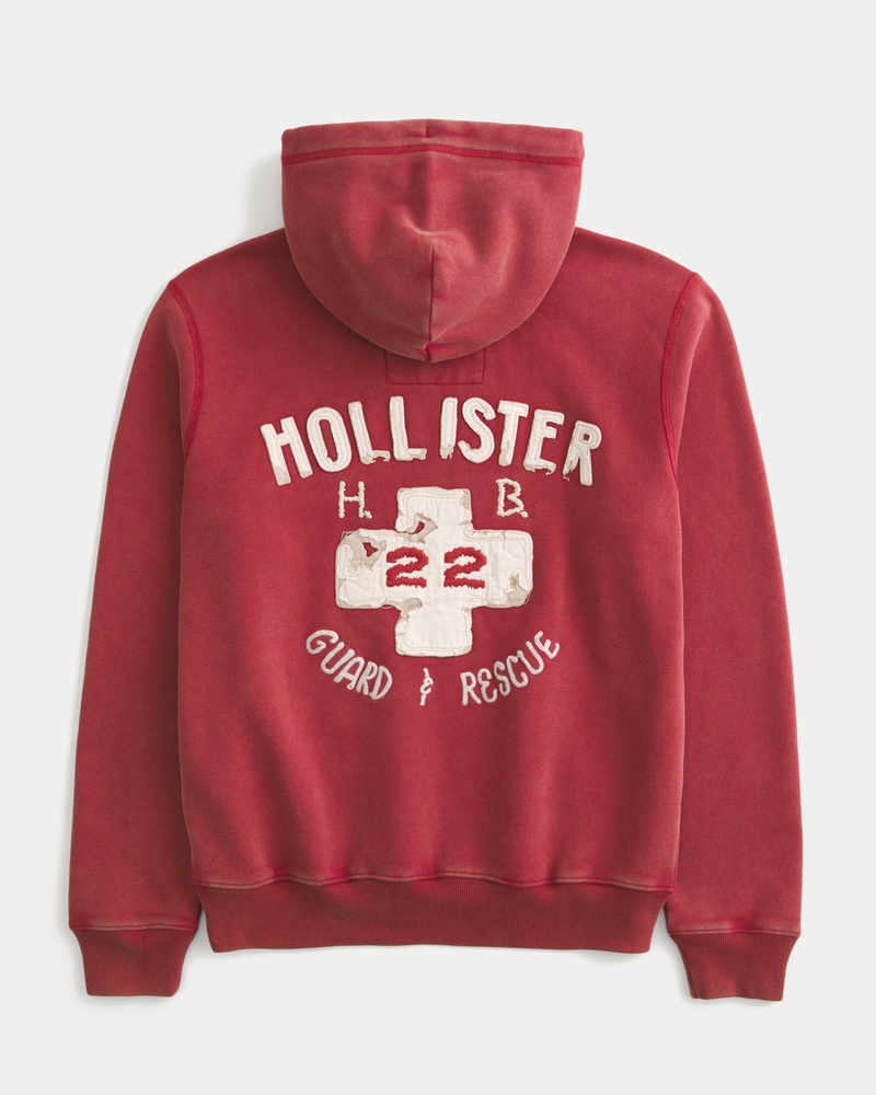 holiday vault limited edition big bear lake pattern zip-up hoodie