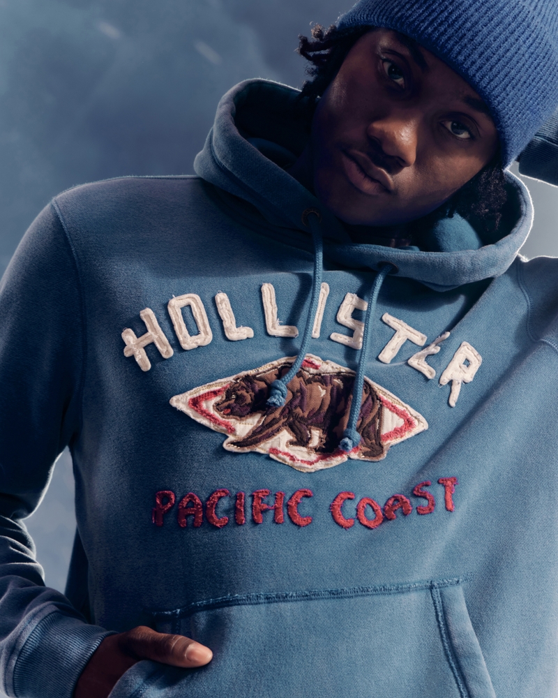 holiday vault limited edition big bear lake pattern zip-up hoodie