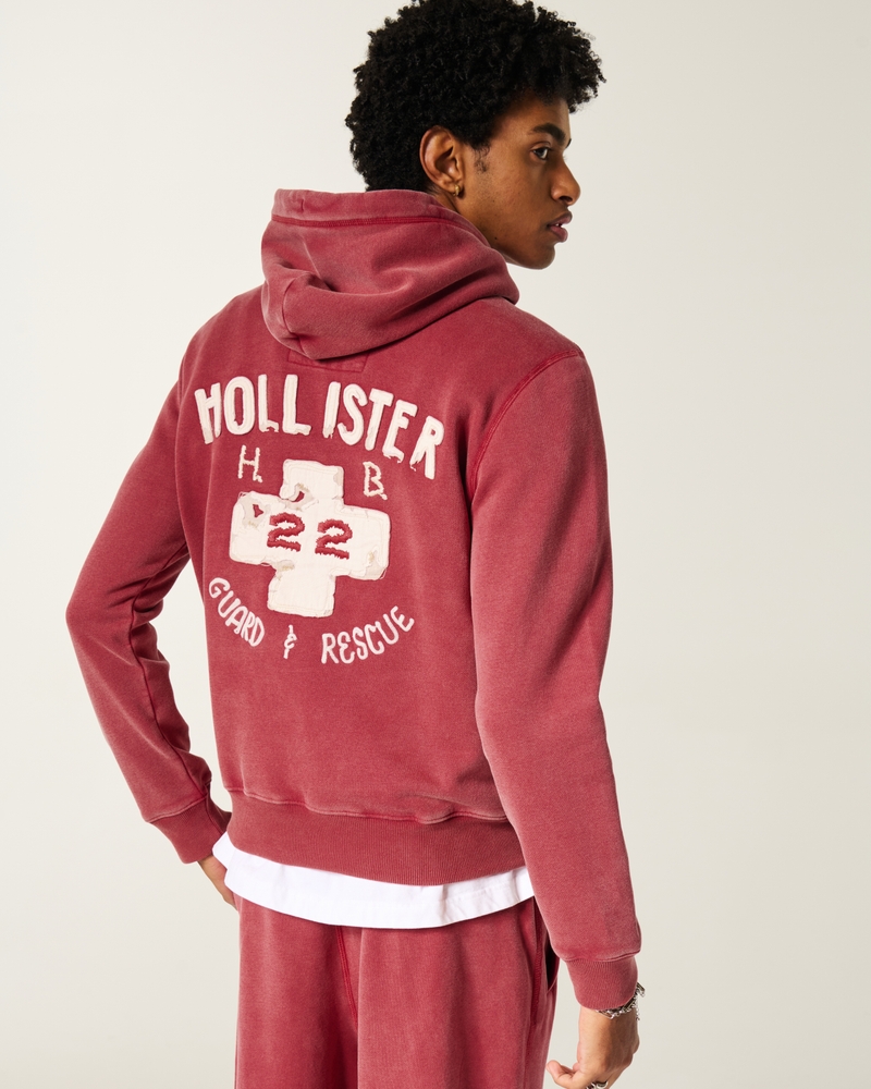 holiday vault limited edition big bear lake pattern zip-up hoodie