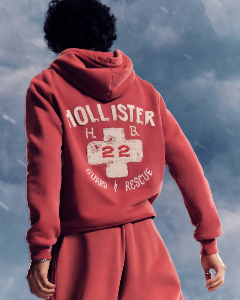 holiday vault limited edition big bear lake pattern zip-up hoodie