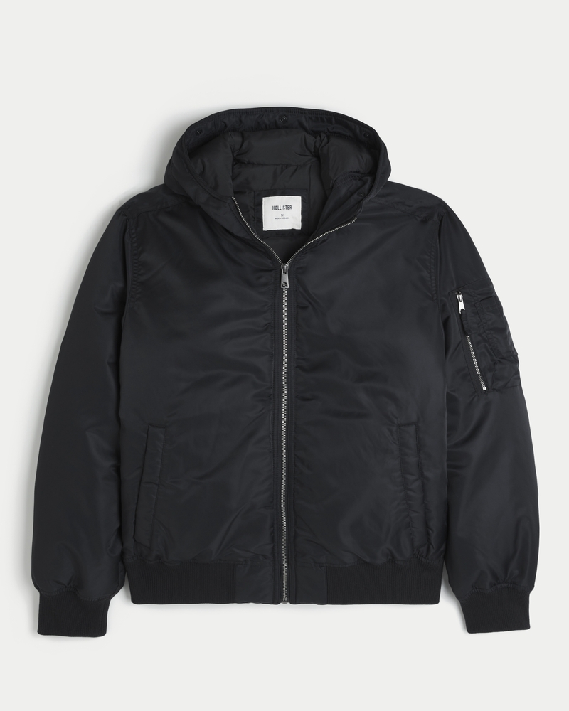 fliegerjacke mit reißverschluss und kunstpelzbesatz