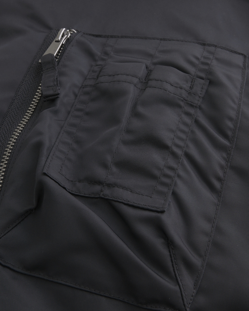 fliegerjacke mit reißverschluss und kunstpelzbesatz
