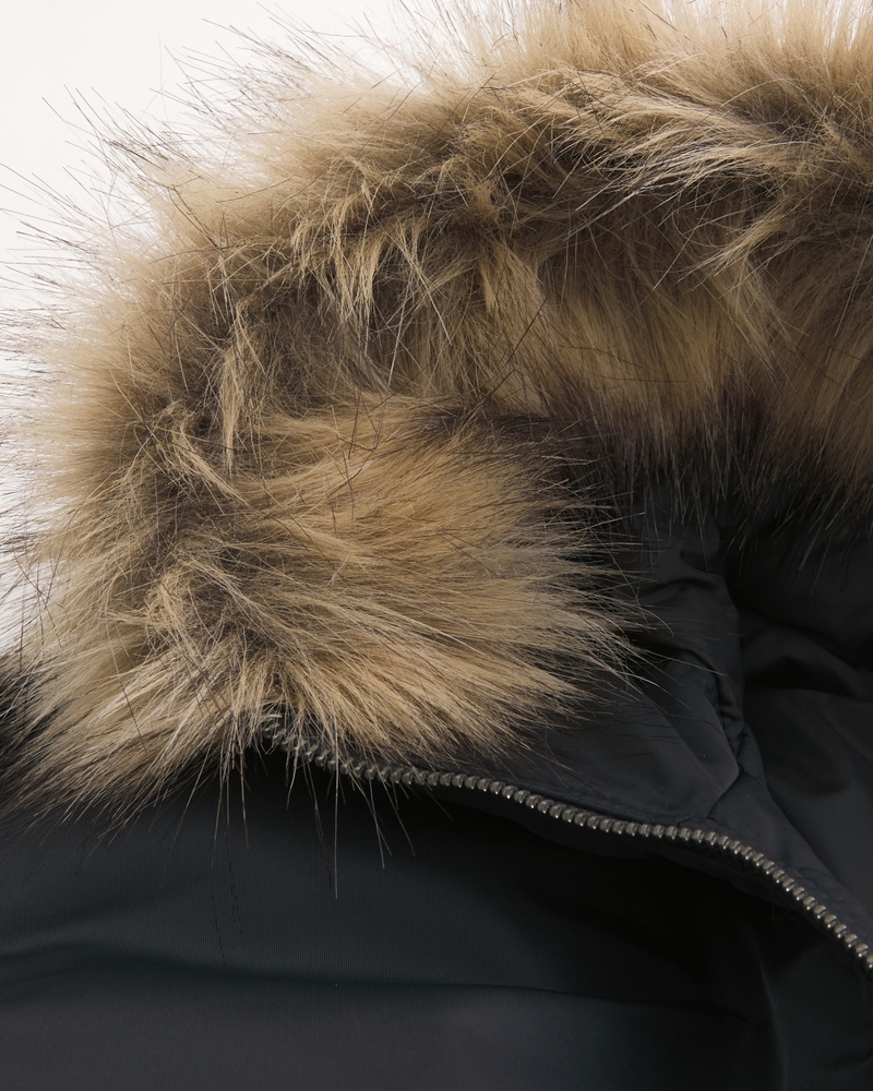 fliegerjacke mit reißverschluss und kunstpelzbesatz
