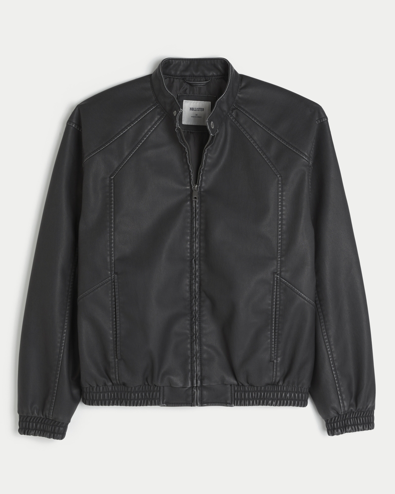 kunstlederjacke mit hollywood-muster