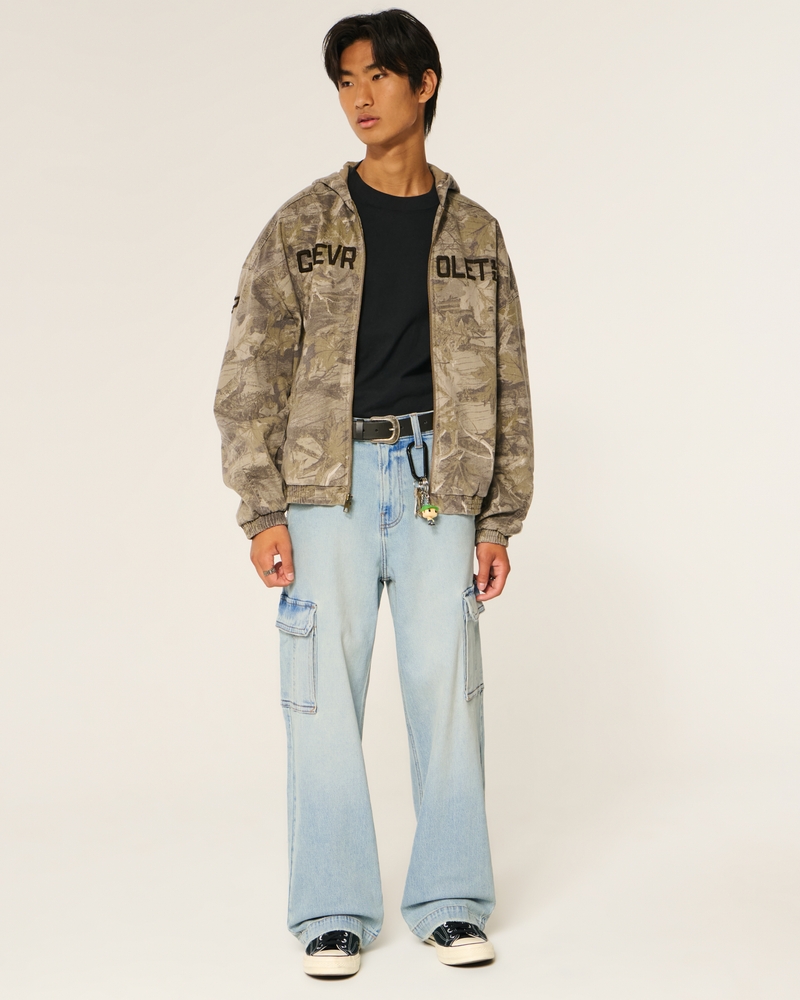 verwaschene schwarze super loose jeans