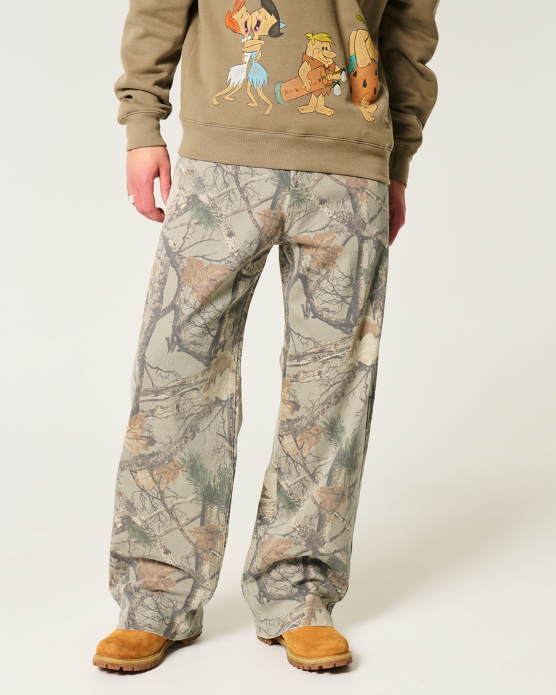 verwaschene schwarze super loose jeans