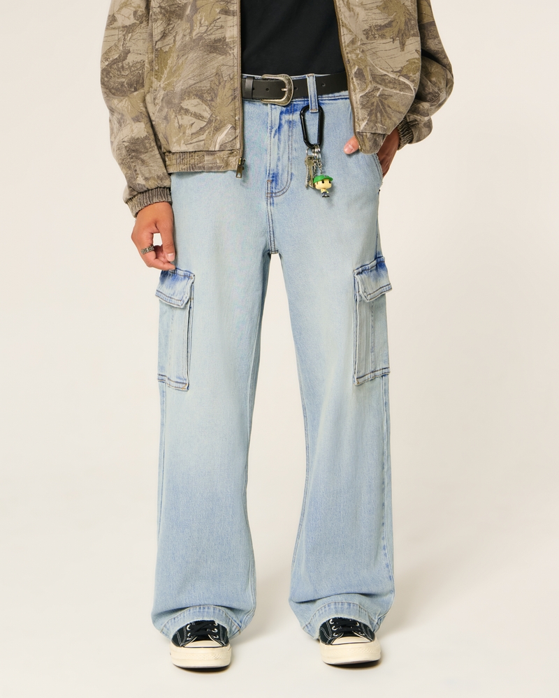 verwaschene schwarze super loose jeans