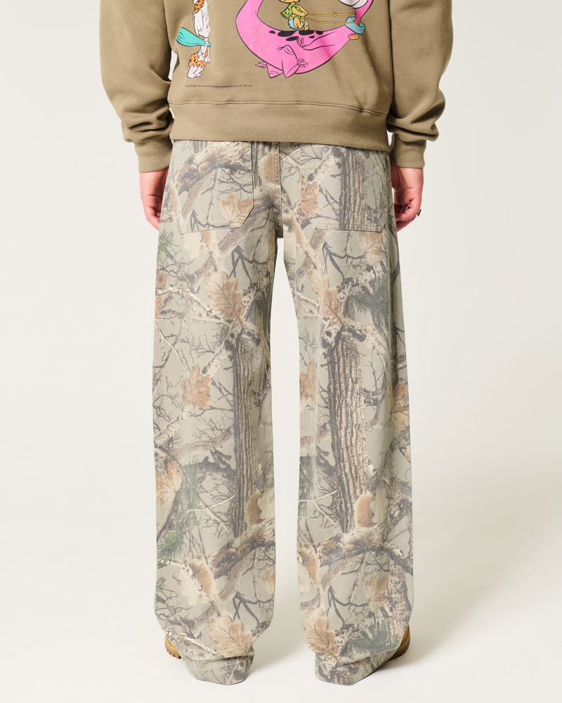 verwaschene schwarze super loose jeans