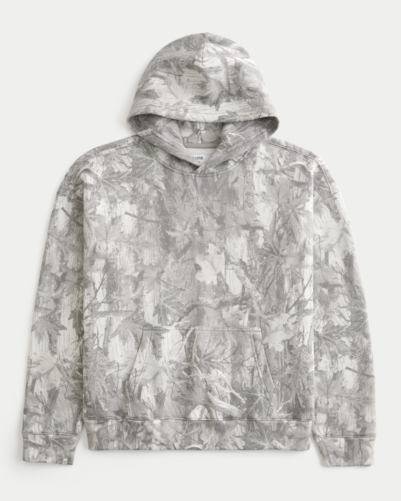 quadratisch geschnittener hoodie mit digitalmuster