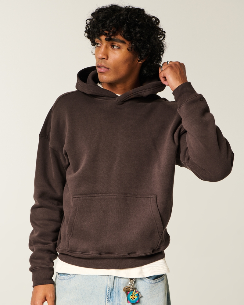quadratisch geschnittener hoodie mit digitalmuster