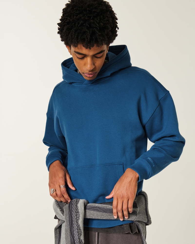 quadratisch geschnittener hoodie mit digitalmuster