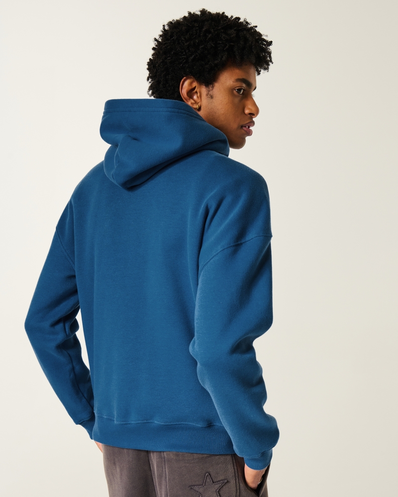 quadratisch geschnittener hoodie mit digitalmuster