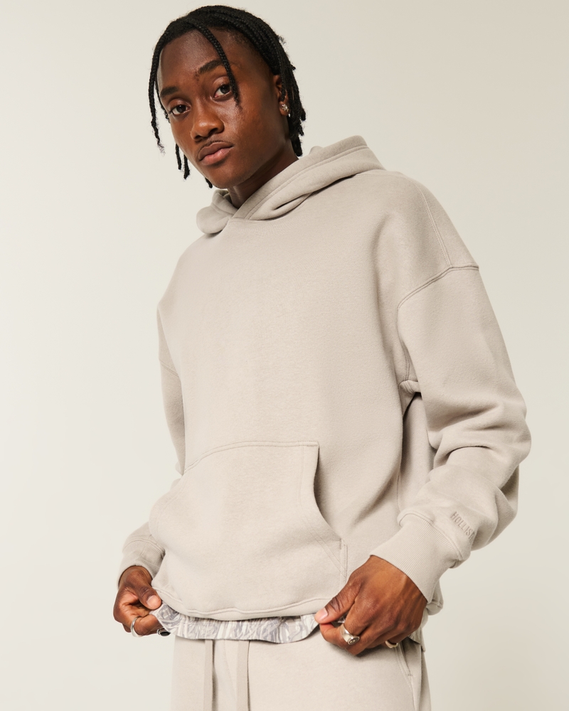 quadratisch geschnittener hoodie mit digitalmuster