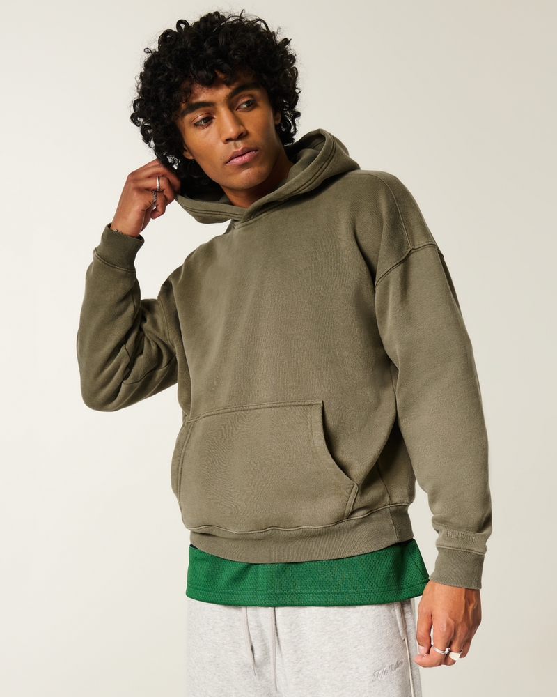 quadratisch geschnittener hoodie mit digitalmuster