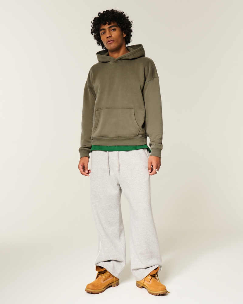 quadratisch geschnittener hoodie mit digitalmuster