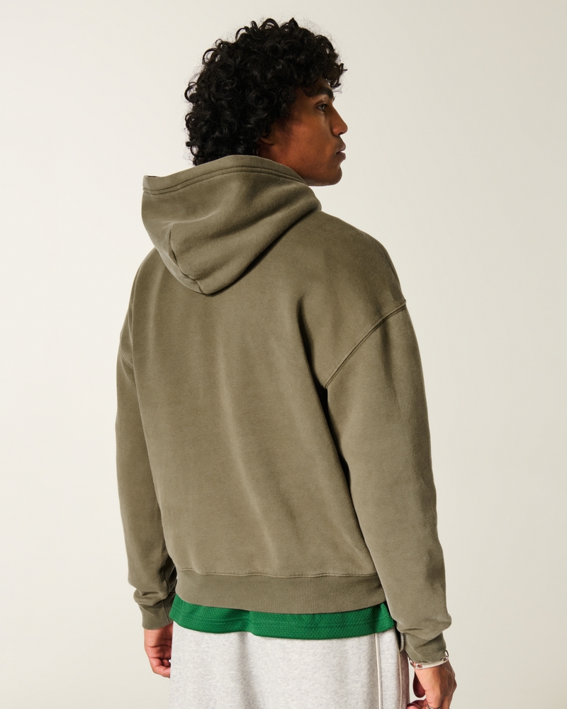 quadratisch geschnittener hoodie mit digitalmuster