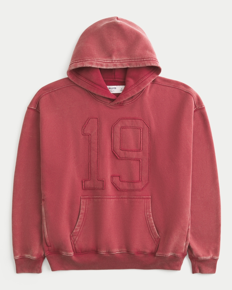 quadratisch geschnittener hoodie mit digitalmuster