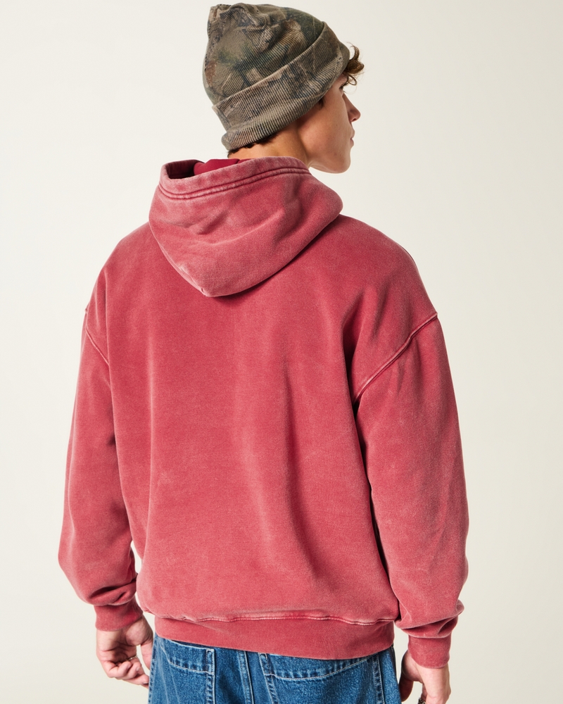 quadratisch geschnittener hoodie mit digitalmuster