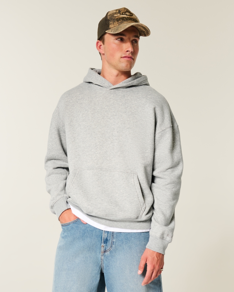 quadratisch geschnittener hoodie mit digitalmuster