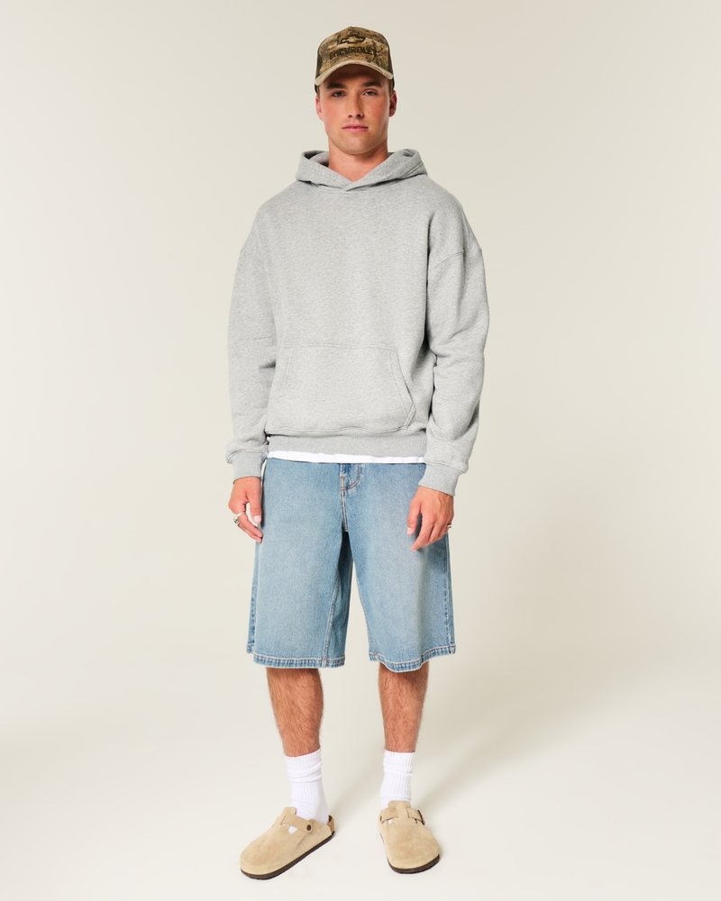 quadratisch geschnittener hoodie mit digitalmuster