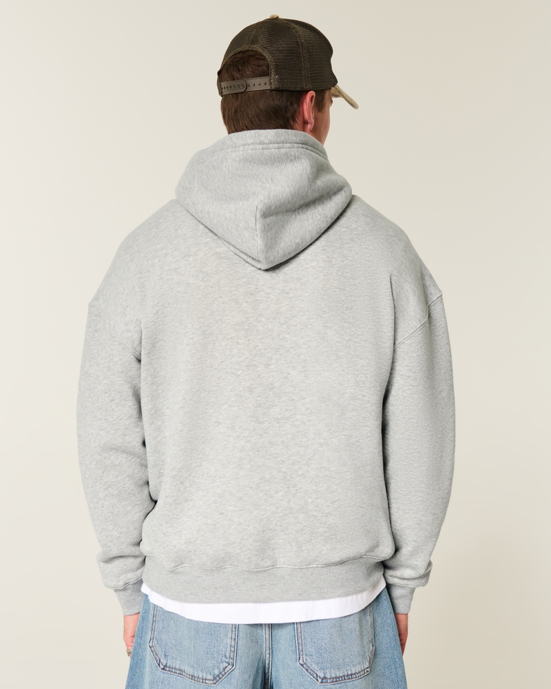 quadratisch geschnittener hoodie mit digitalmuster