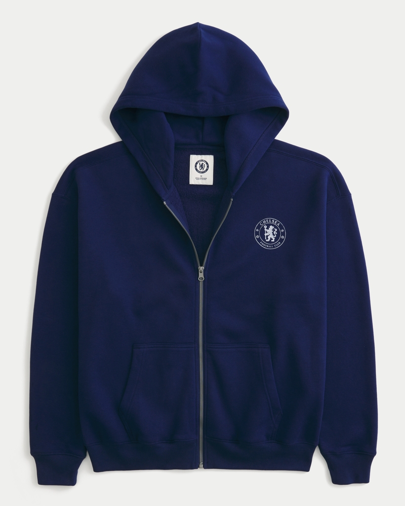 chelsea football club grafik-kapuzenjacke mit reißverschluss