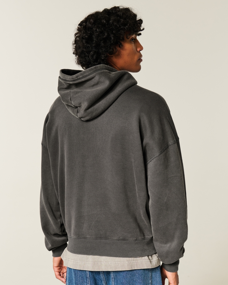 kapuzenpullover im taschenstil mit kordelzug und sternenapplikation