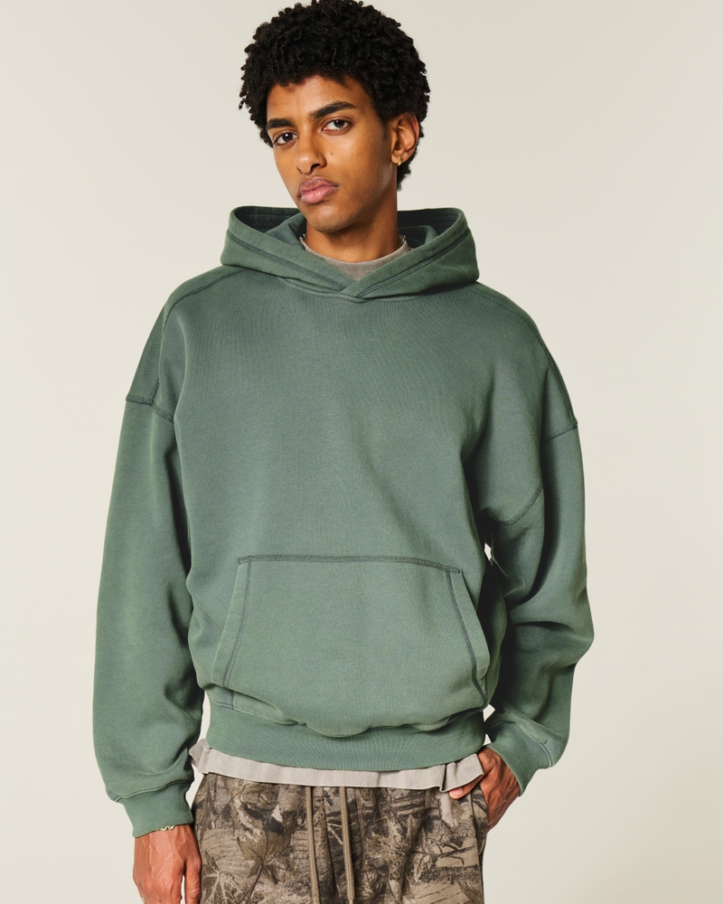 kapuzenpullover im taschenstil mit kordelzug und sternenapplikation