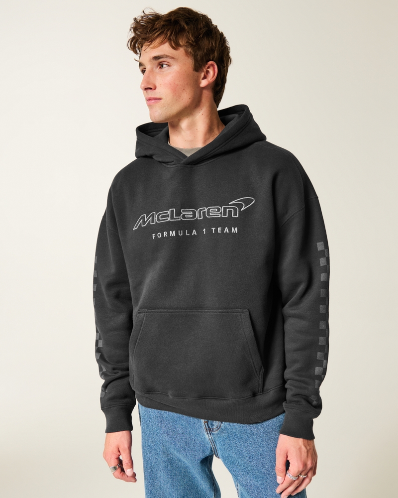 hoodie mit quadratischem mclaren-muster