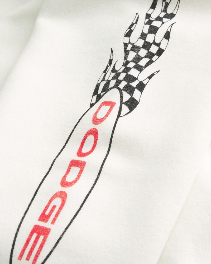 dodge hellcat-hoodie mit quadratischer passform
