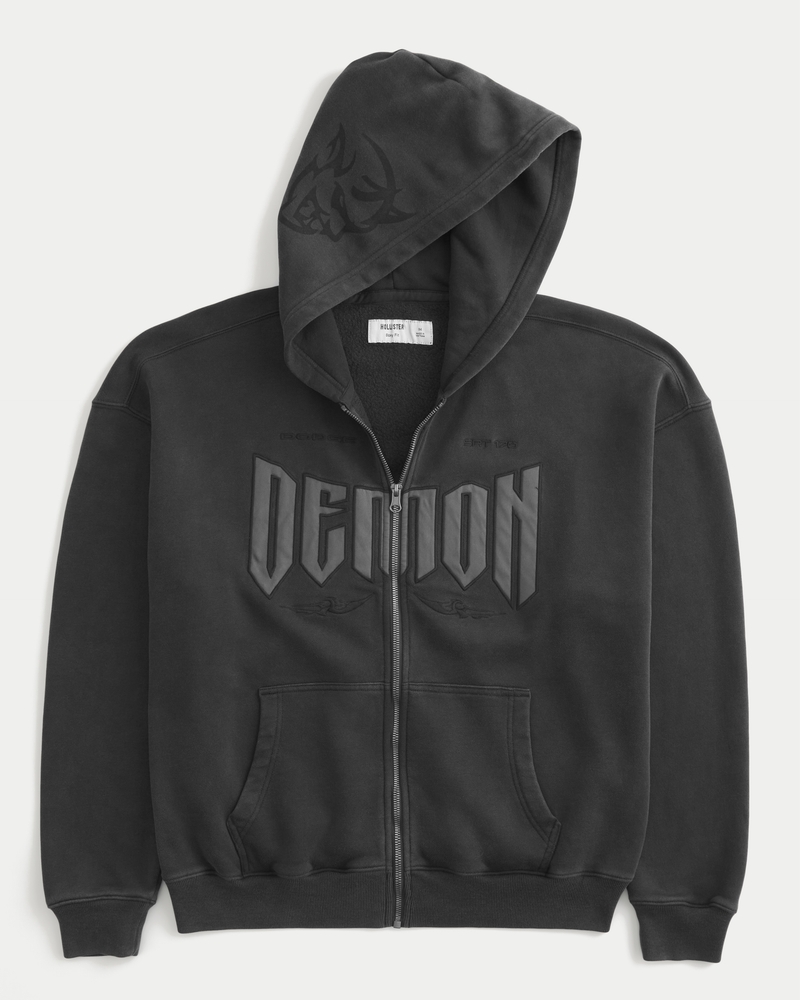 dodge hellcat-hoodie mit quadratischer passform