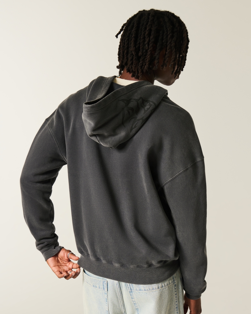 dodge hellcat-hoodie mit quadratischer passform