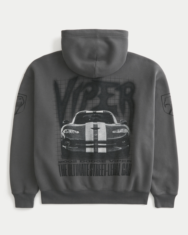 dodge hellcat-hoodie mit quadratischer passform