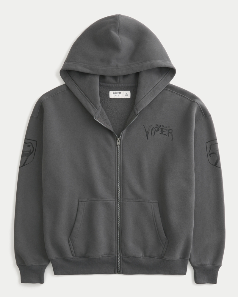 dodge hellcat-hoodie mit quadratischer passform