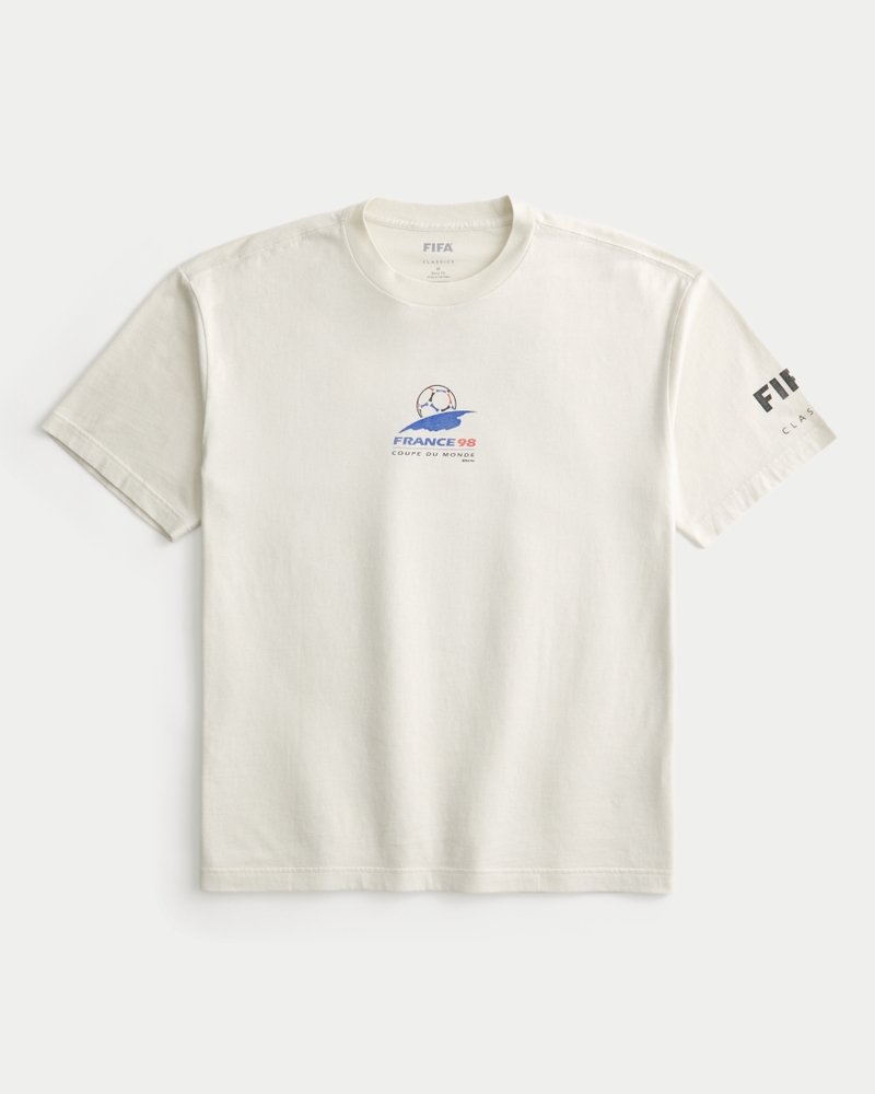 quadratisches t-shirt mit dem design der fifa-weltmeisterschaft 1998 in frankreich