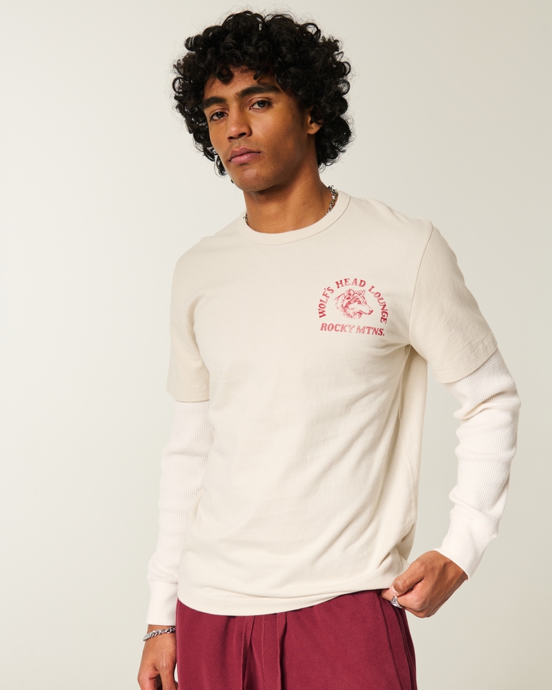 lagenlook-langarm-t-shirt mit wolfskopf-lounge-print
