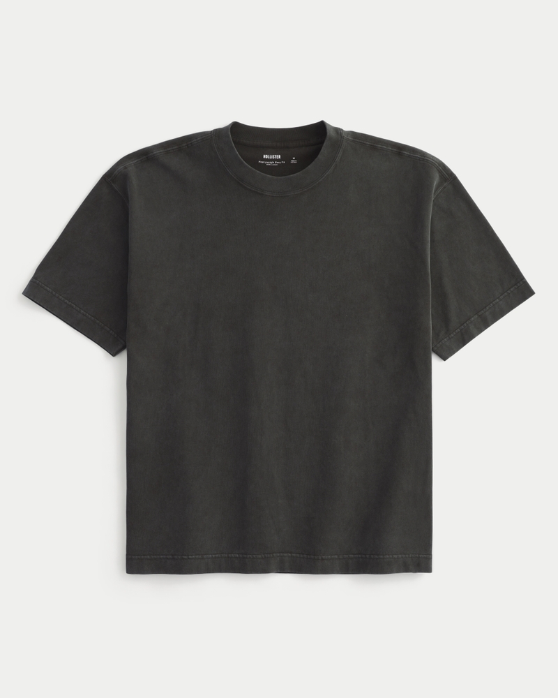 schweres tarnmuster rundhalsausschnitt kastenförmiges t-shirt
