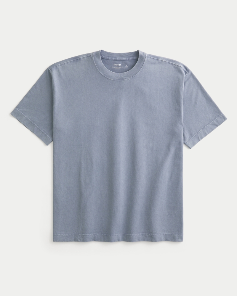 schweres tarnmuster rundhalsausschnitt kastenförmiges t-shirt