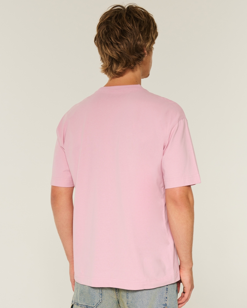 quadratisch geschnittenes hochwertiges baumwoll-t-shirt mit rundhalsausschnitt