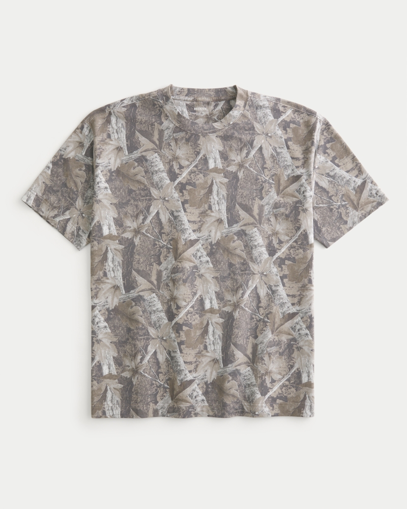 quadratisch geschnittenes hochwertiges baumwoll-t-shirt mit rundhalsausschnitt