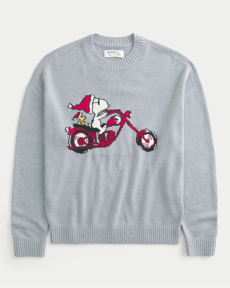 pullover mit tom-und-jerry-muster quadratisch geschnitten rundhalsausschnitt