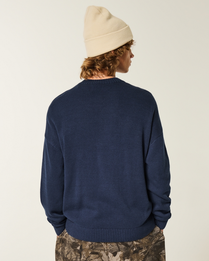 pullover mit tom-und-jerry-muster quadratisch geschnitten rundhalsausschnitt
