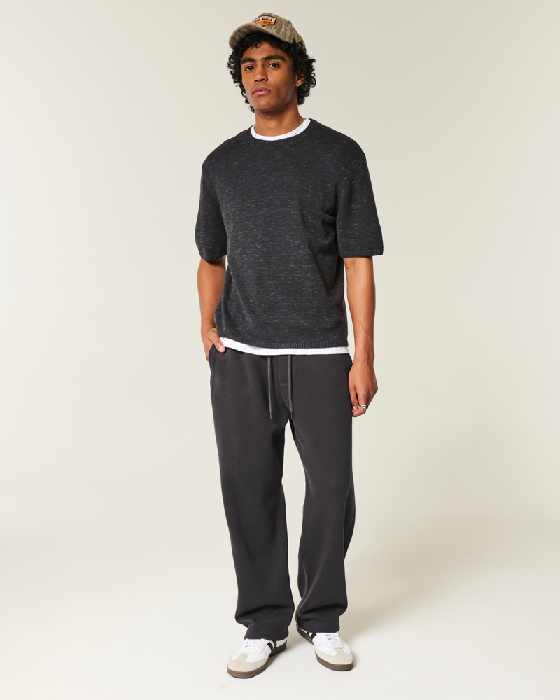 jogginghose mit sternenmuster und weitem bein