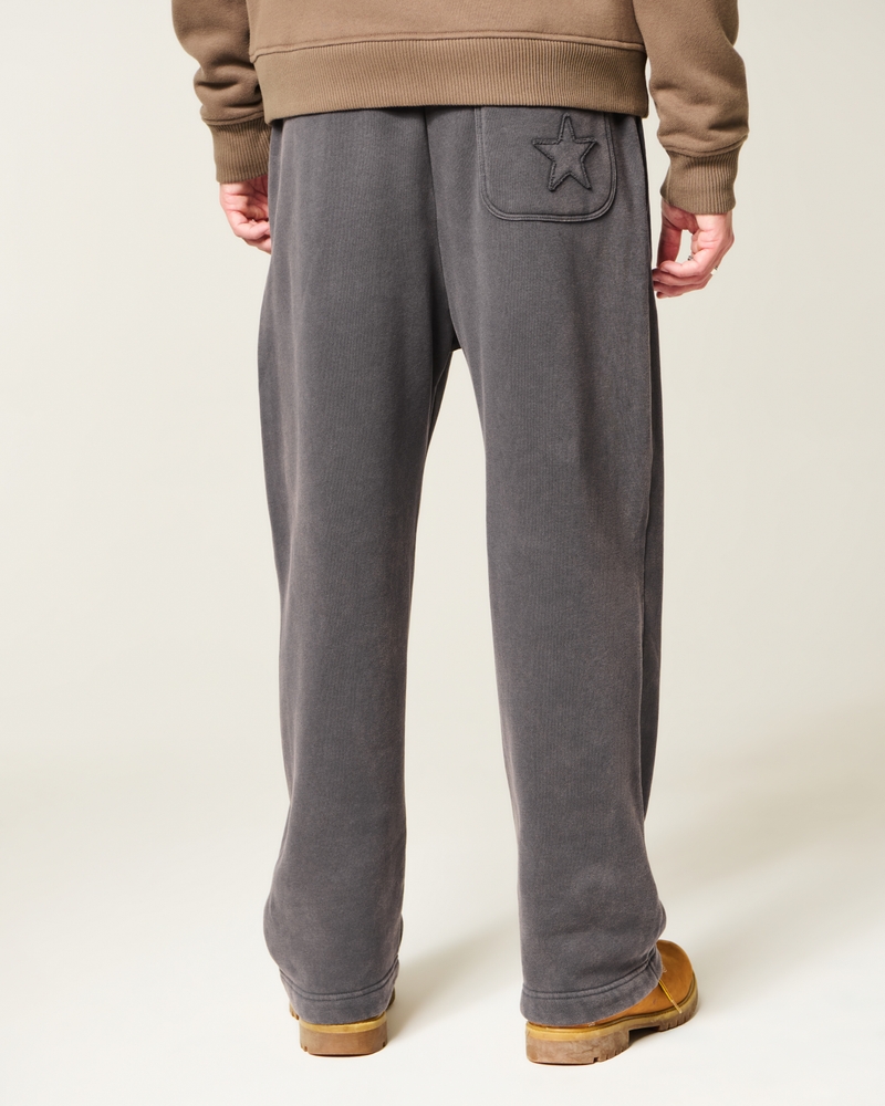 jogginghose mit sternenmuster und weitem bein