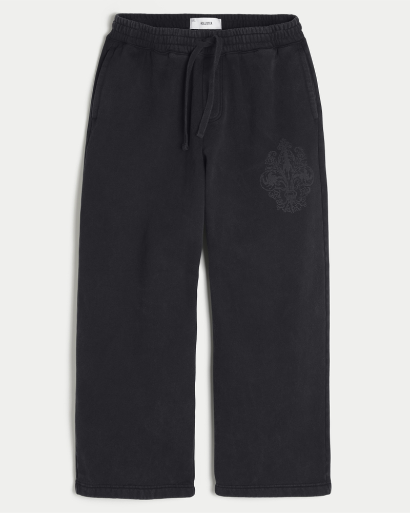 gemusterte extra-lockere jogginghose