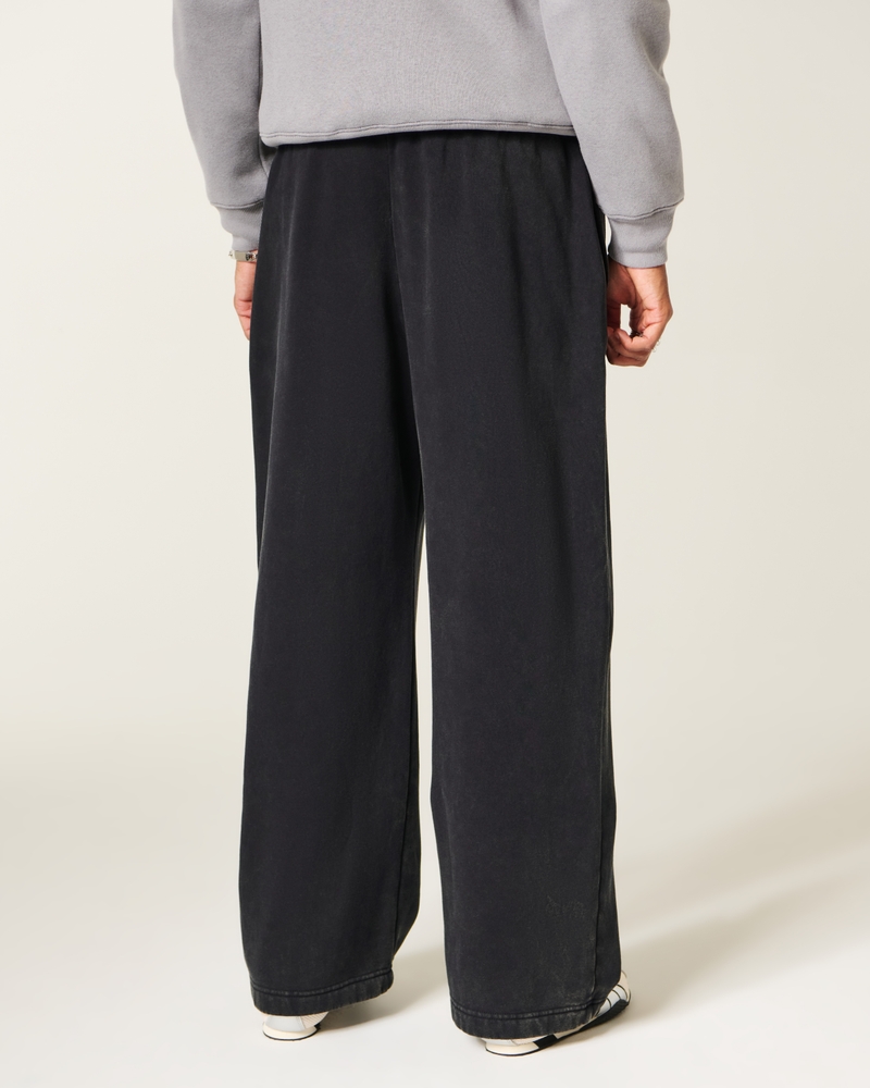 gemusterte extra-lockere jogginghose