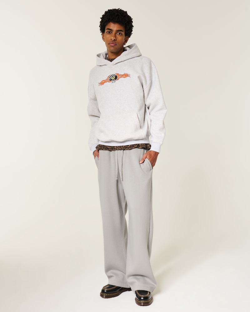 gemusterte extra-lockere jogginghose