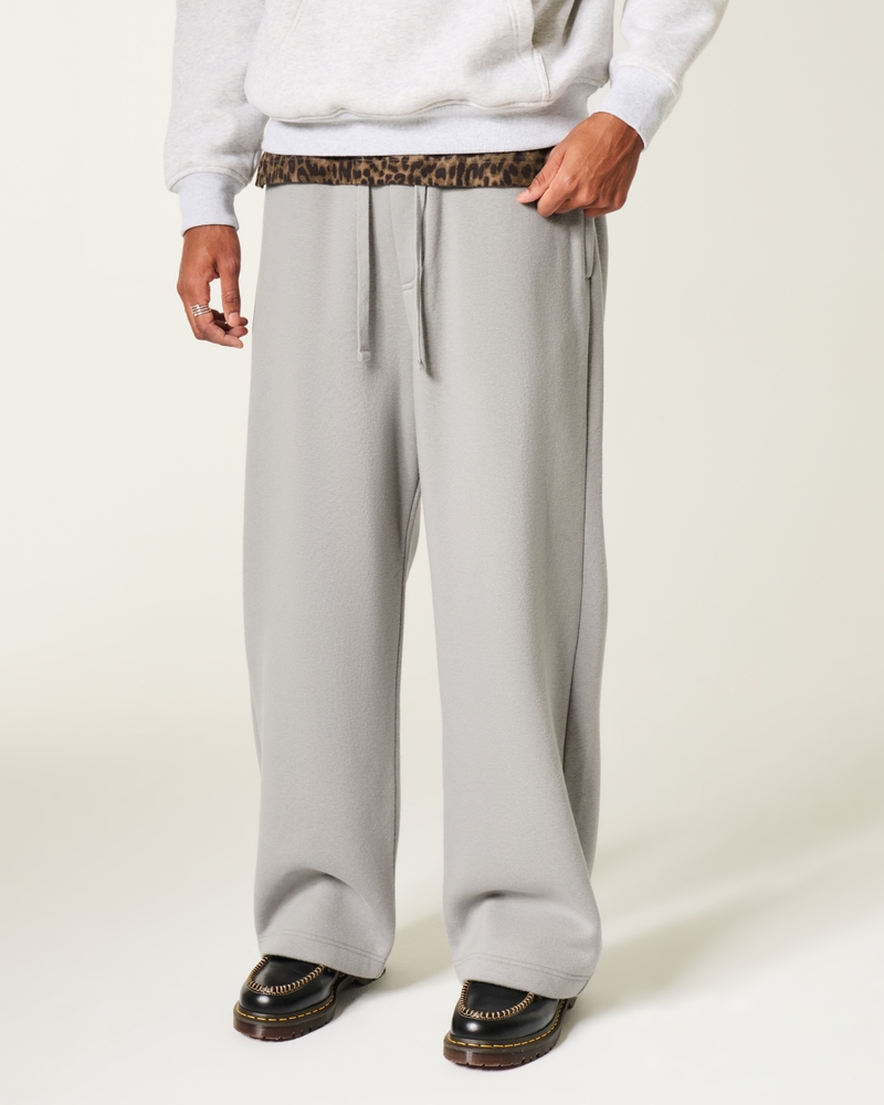 gemusterte extra-lockere jogginghose
