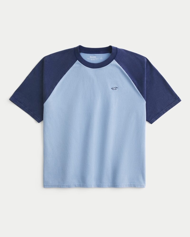 locker sitzendes kurzes schweres icon-t-shirt mit rundhalsausschnitt