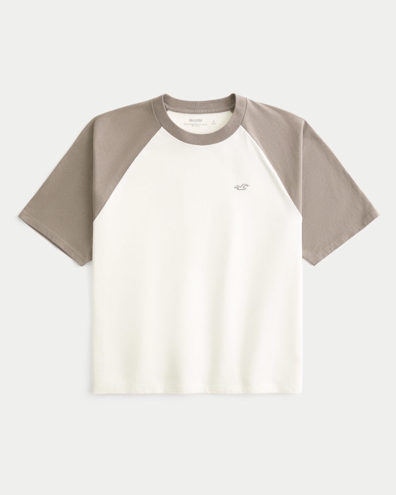 locker sitzendes kurzes schweres icon-t-shirt mit rundhalsausschnitt